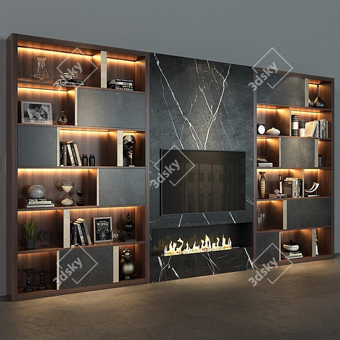 Stylish TV Wall Set | Studia 54 3D model image 2