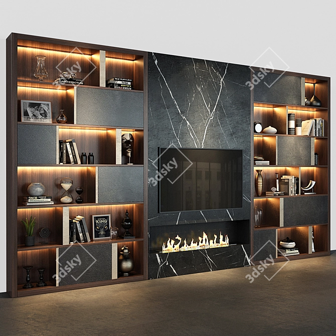 Stylish TV Wall Set | Studia 54 3D model image 5