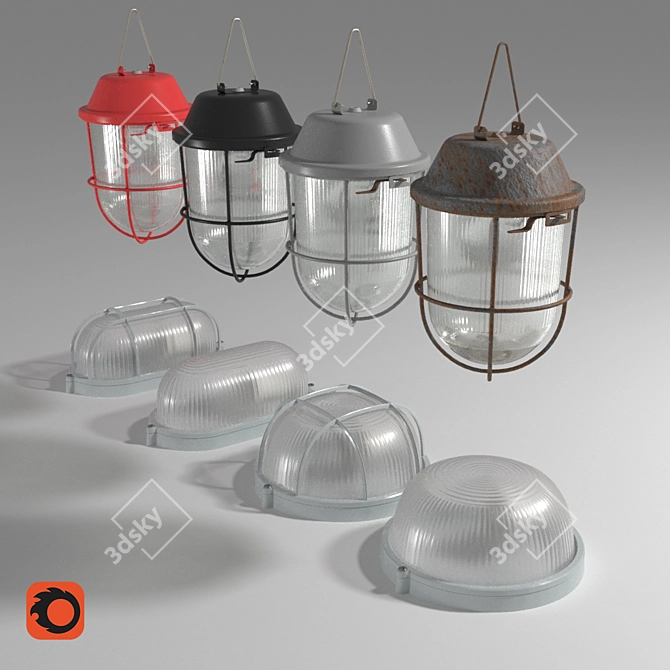 Versatile Outdoor Lighting Set 3D model image 1