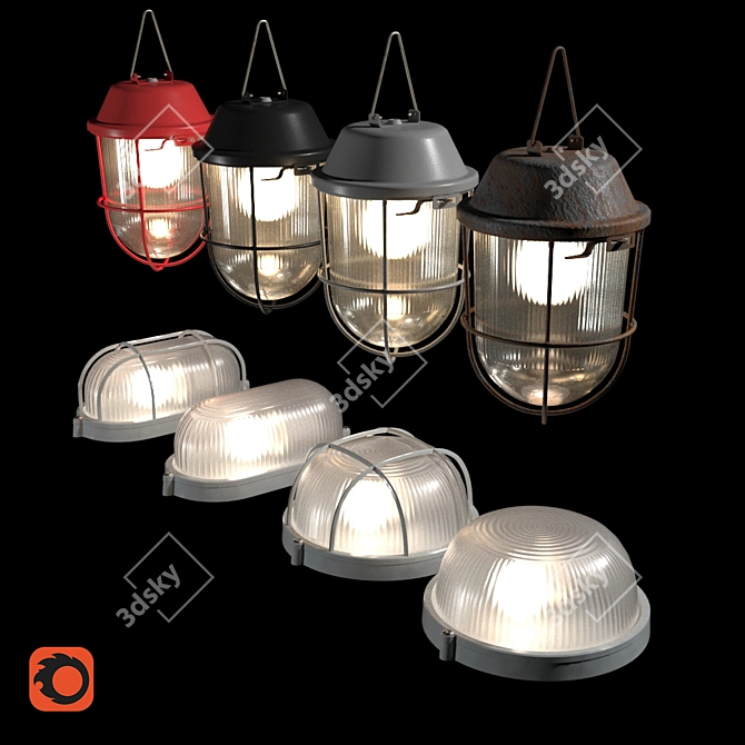 Versatile Outdoor Lighting Set 3D model image 2