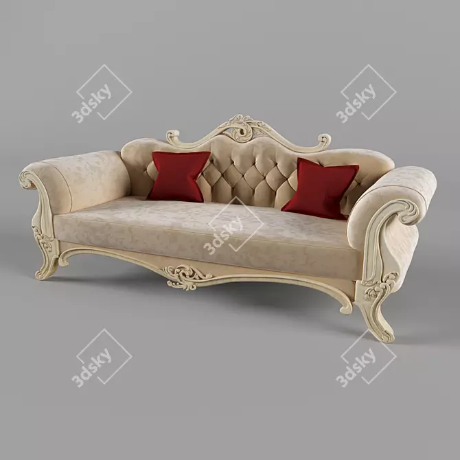 Minimalist Oak Furniture Set 3D model image 3