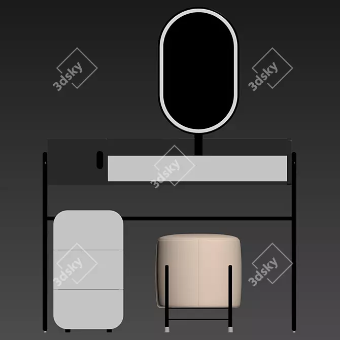 Elegant Vanity Table - Timeless Design 3D model image 3