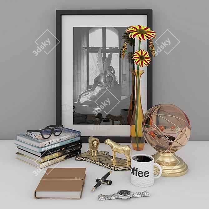 Elegant Home Decor Set 3D model image 1