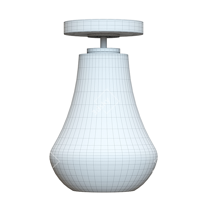 Modern Teardrop Flush Mount Light 3D model image 4