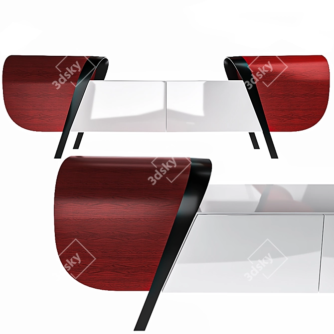 Sleek Modern TV Decor 3D model image 2