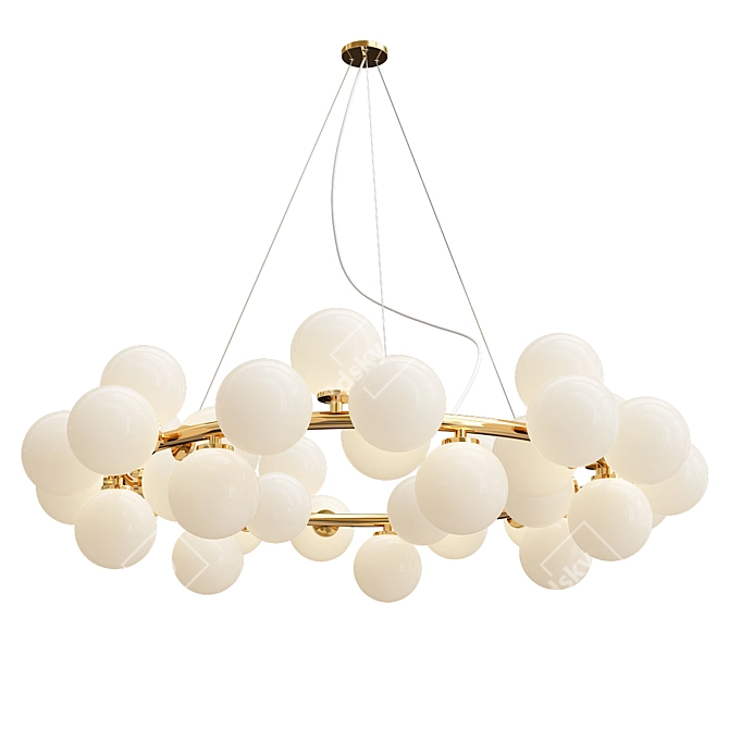 Milk Bubble Glass Chandelier 3D model image 4