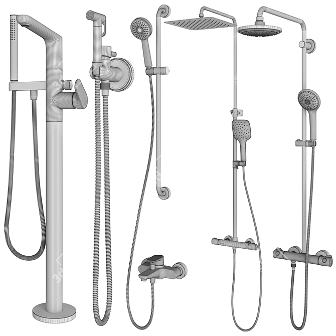 Ultimate Hygiene Shower Systems - Ravak, GROHE, Villeroy & Boch | Griferías Galindo Set 91 3D model image 4