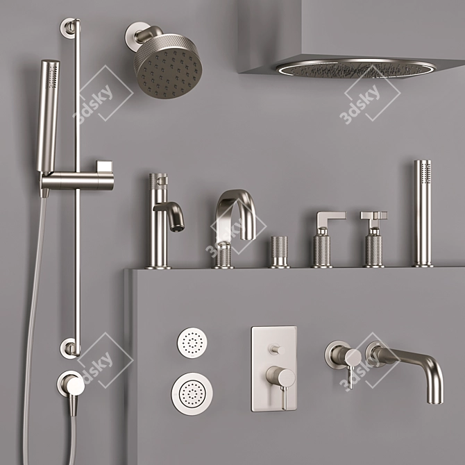 Gessi Inciso Faucet Set 3D model image 3