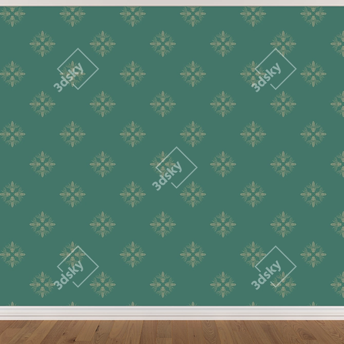 Seamless Wallpaper Set - 3 Colors 3D model image 3