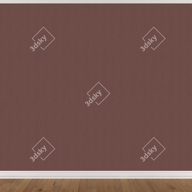 Title: Seamless Wallpaper Set - 3 Colors 3D model image 4