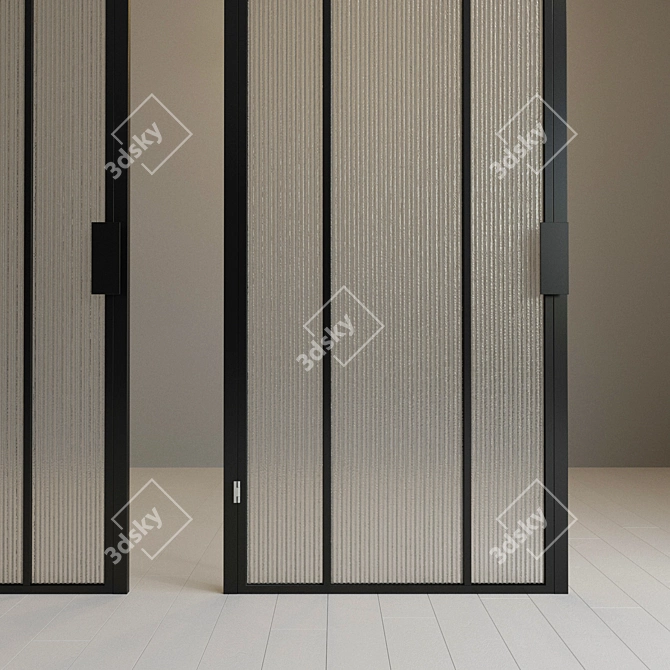 Glass Partition. Door. 96  Sleek and Versatile Design 3D model image 2