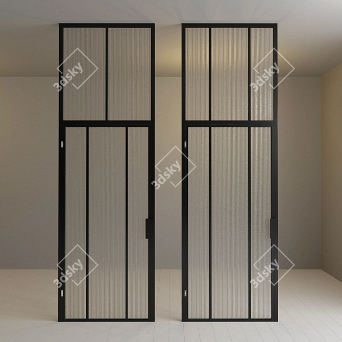 Glass Partition. Door. 96  Sleek and Versatile Design 3D model image 3