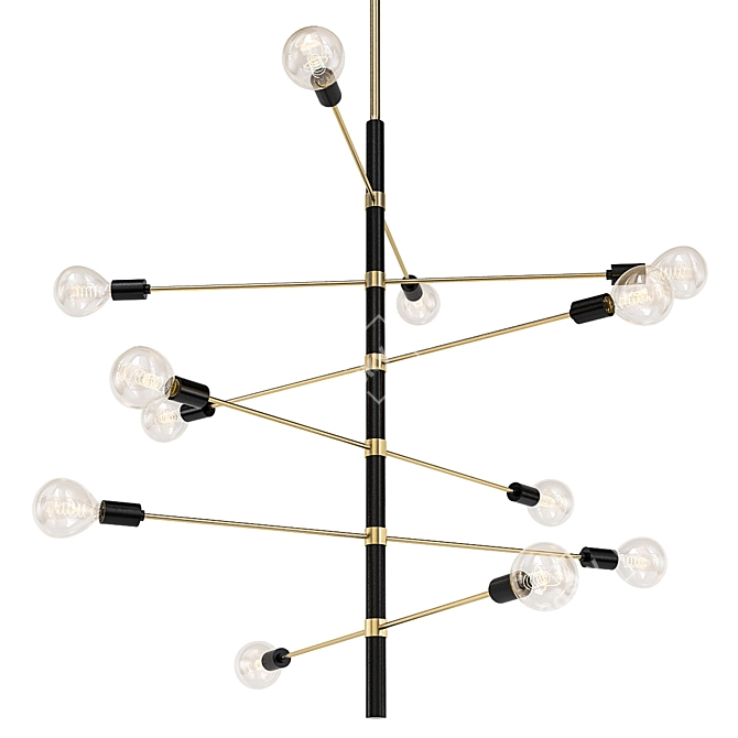 Vintage-inspired Astrid Chandelier 3D model image 1