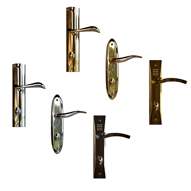  Sleek Metal Handles: Versatile, Modern Design 3D model image 2