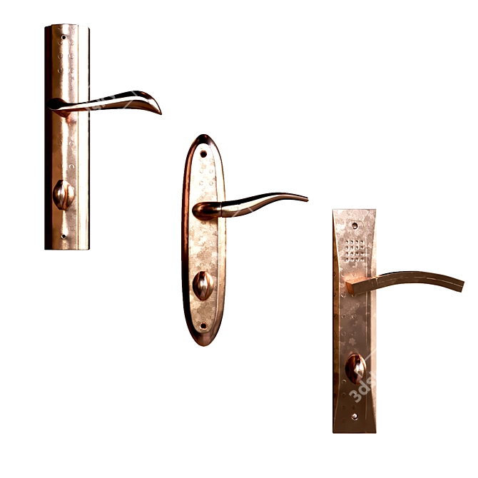  Sleek Metal Handles: Versatile, Modern Design 3D model image 3