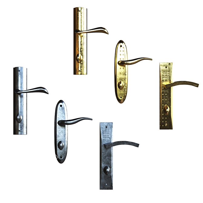  Sleek Metal Handles: Versatile, Modern Design 3D model image 4