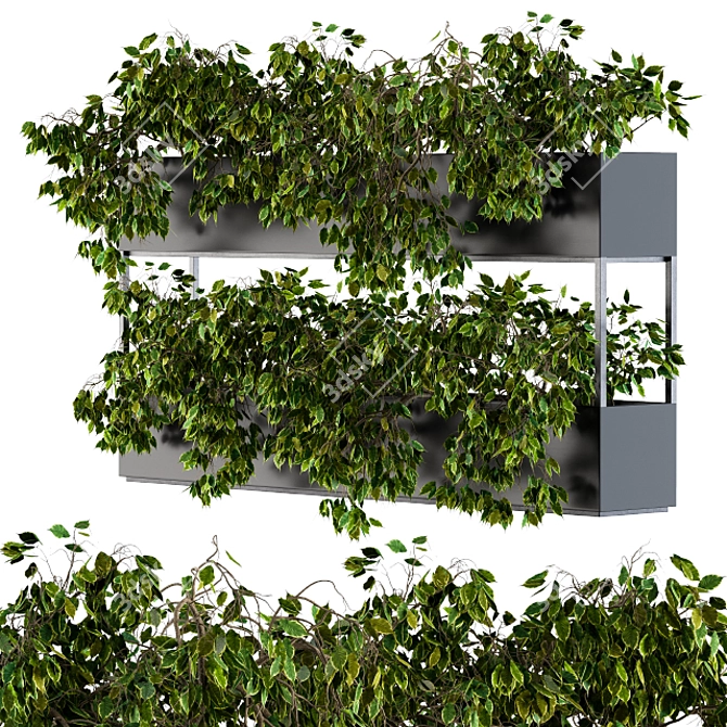 Dual Level Greenery Planter 3D model image 2