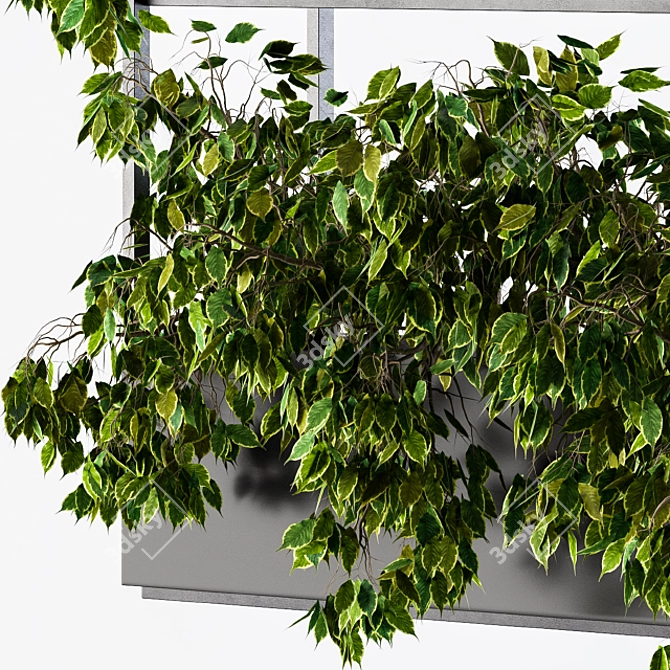 Dual Level Greenery Planter 3D model image 4