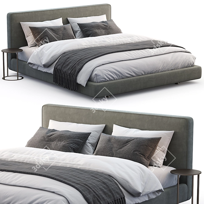 Luxury Italian Bebitalia Bed 3D model image 1