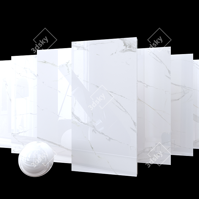 Royal Marble: White Elegance 3D model image 1