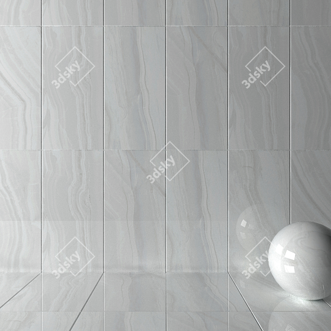  Poseidon Grey Wall Tiles: Multi-Texture, High-Quality Design 3D model image 2