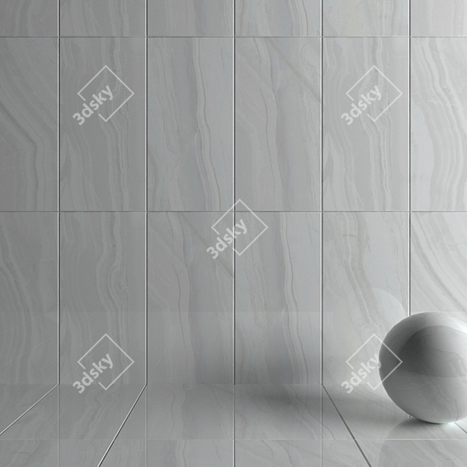  Poseidon Grey Wall Tiles: Multi-Texture, High-Quality Design 3D model image 3