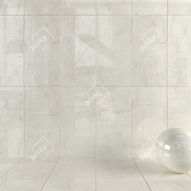 Santa Fe Bone Wall Tiles: Multi-Texture Collection 3D model image 1