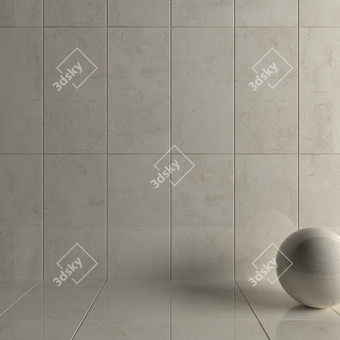 Santa Fe Bone Wall Tiles: Multi-Texture Collection 3D model image 3