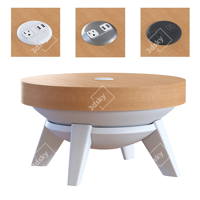 Sleek Sway Coffee Table 3D model image 2