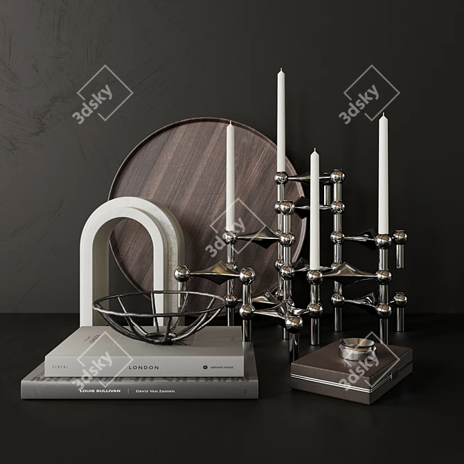 Modular Candle Holder Set 3D model image 1