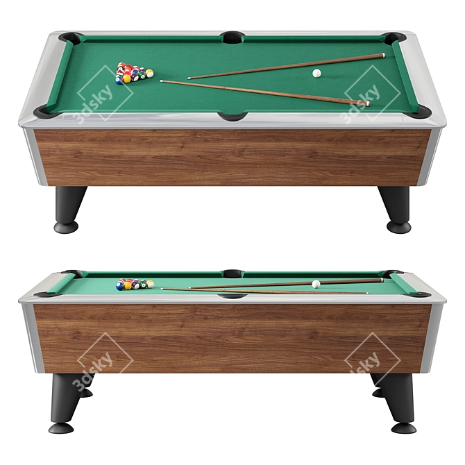 Classic Billiard Table 3D model image 1