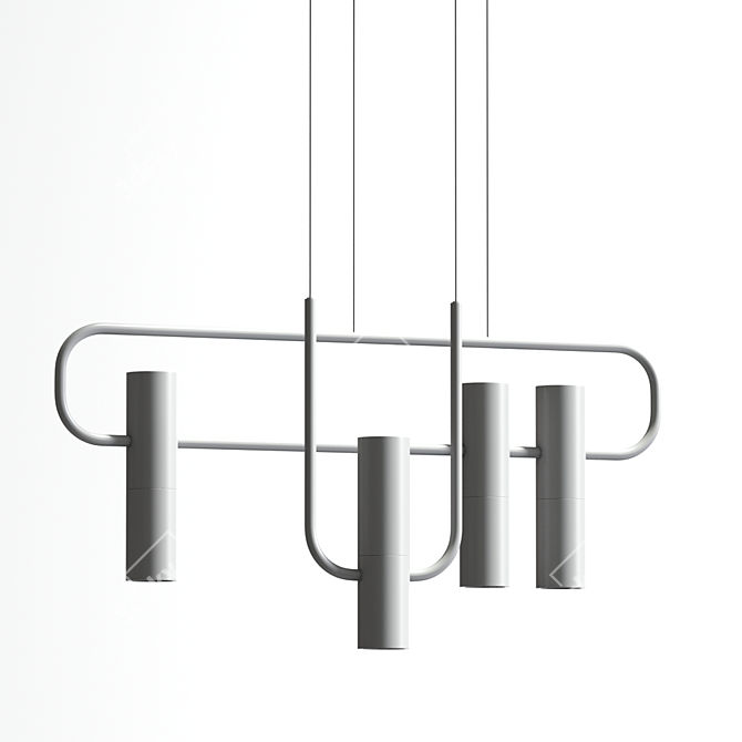 Sleek Storm Pendant Suspension 3D model image 2