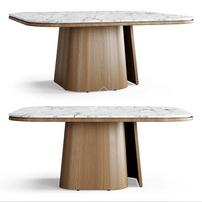 Modern Reda Amalou Dining Table: Ooma 3D model image 1