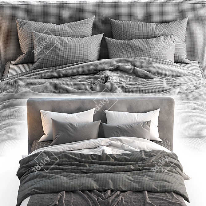 Luxurious Minotti Andersen Bed 3D model image 3
