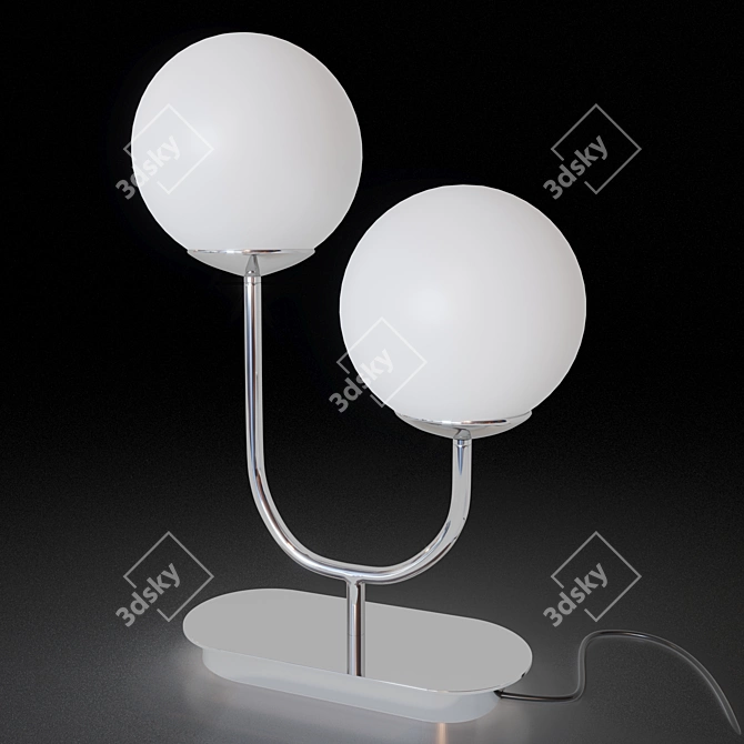 Sleek Chrome Table Lamp - SIMRISHAMN 3D model image 2