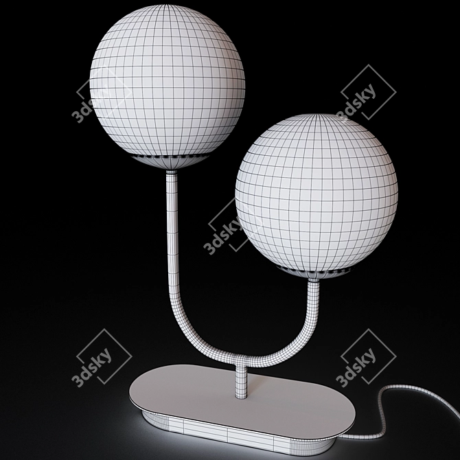 Sleek Chrome Table Lamp - SIMRISHAMN 3D model image 4