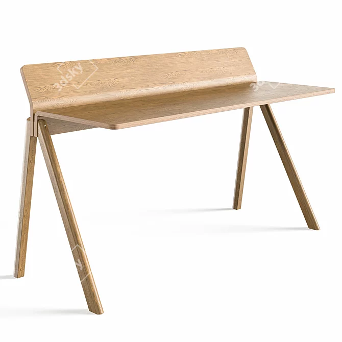 Sleek Oak CPH190 Desk 3D model image 4