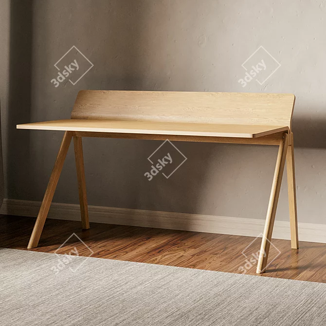 Sleek Oak CPH190 Desk 3D model image 5