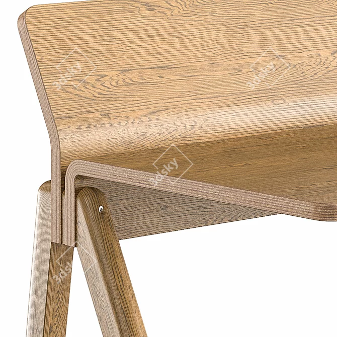 Sleek Oak CPH190 Desk 3D model image 7