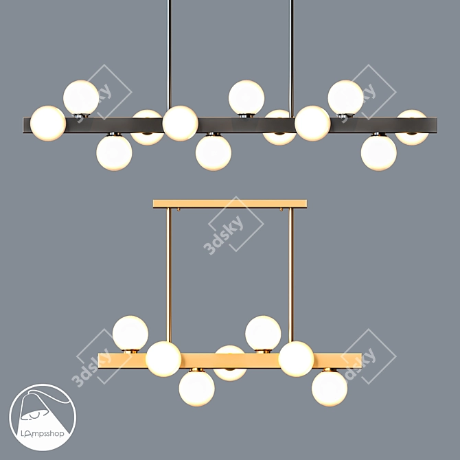 L1283 Liana Chandelier: Elegant and Versatile Lighting Solution 3D model image 1