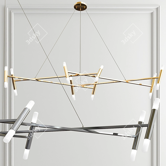 Luxury Counterpoint Diamant Ike Chandelier 3D model image 4