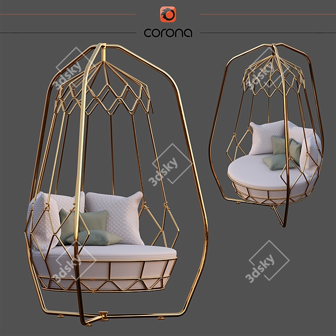 Outdoor Hanging Swing Sofa - Gravity Chair 3D model image 1