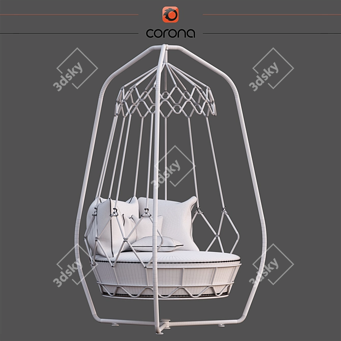 Outdoor Hanging Swing Sofa - Gravity Chair 3D model image 5