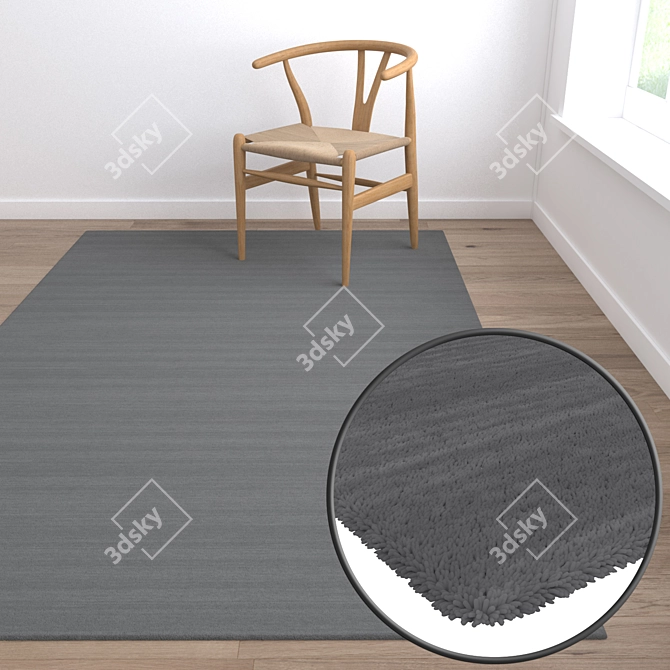 High-Quality Carpet Set - 3 Variants 3D model image 5