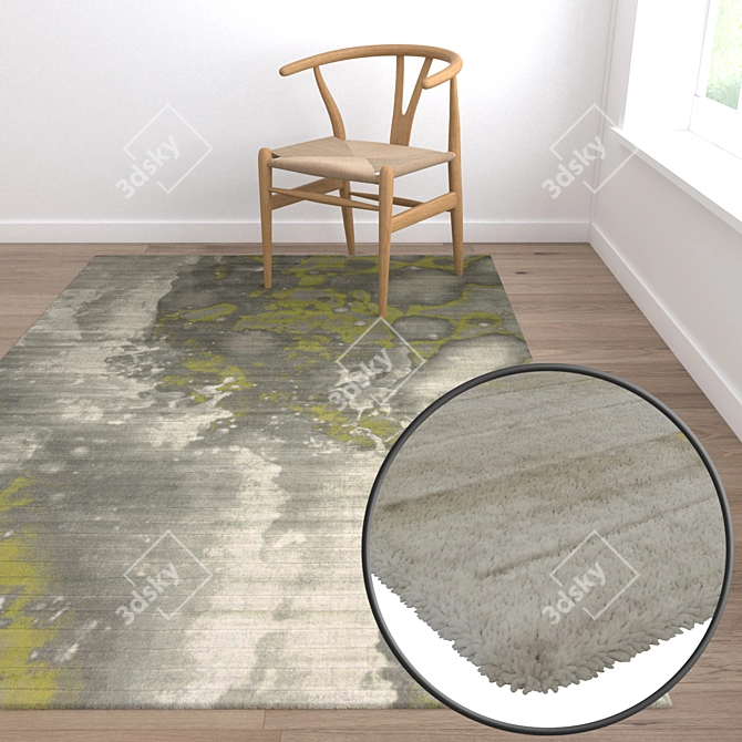 High-Quality Carpet Set: Variety of Textures 3D model image 5