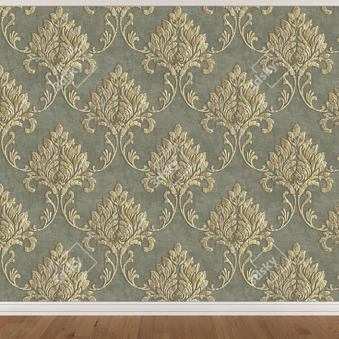 Seamless Wallpaper Set - 3 Colors 3D model image 4