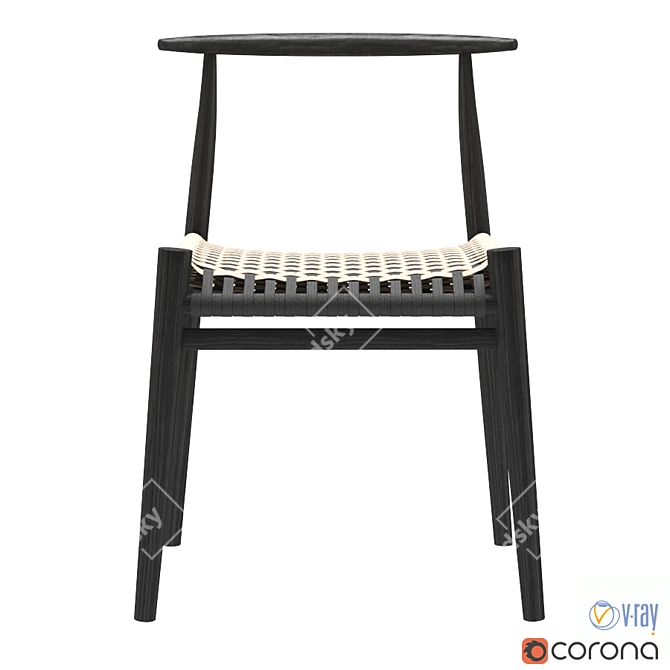 Luxury Nguni Dining Chair: De la Cuona 3D model image 2