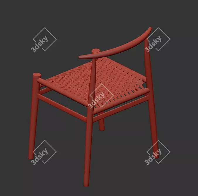 Luxury Nguni Dining Chair: De la Cuona 3D model image 5