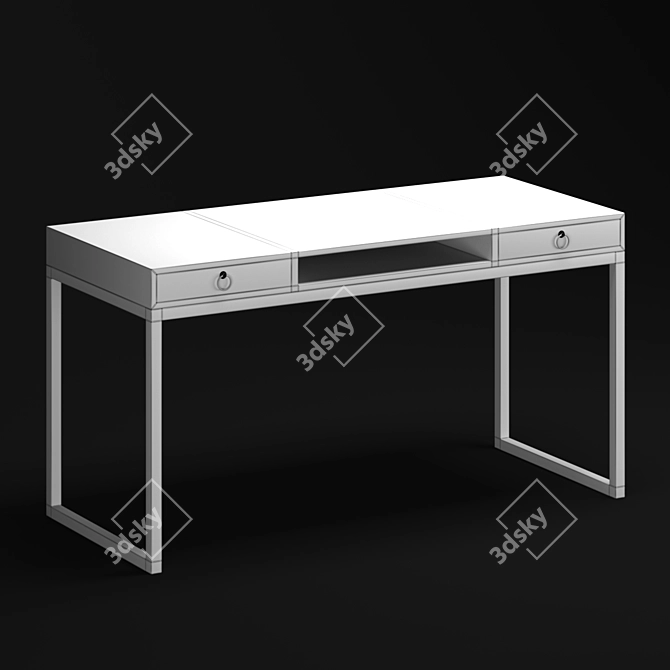 Modern Office Desk: 1400mm Length 3D model image 3