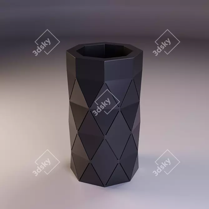 Metal Street Urn: Sleek and Durable 3D model image 1